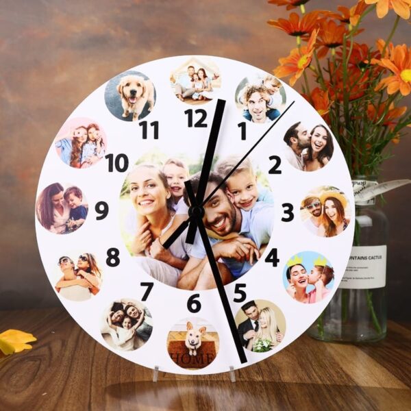 Reloj de pared personalizado con 13 fotos