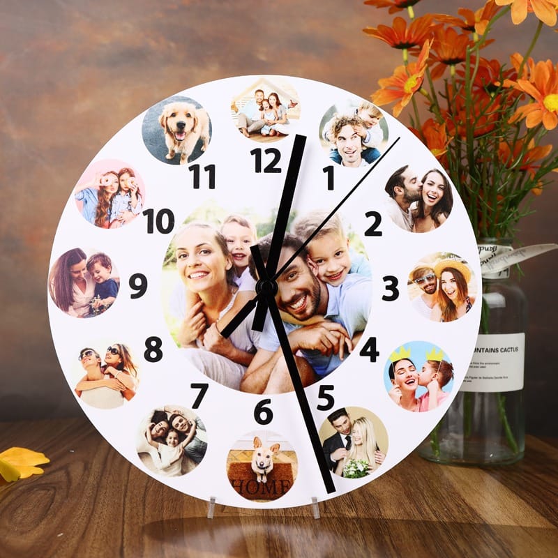 Reloj de pared personalizado con 13 fotos