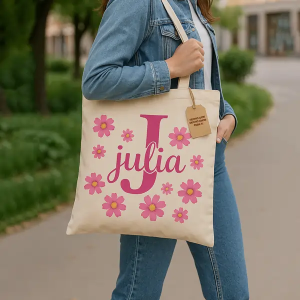 Totebag Floral Personalizada - Imagen 2