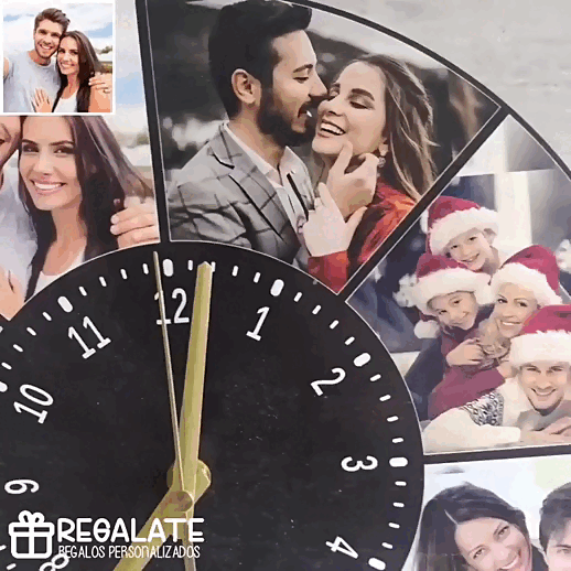 Reloj de pared personalizado con 8 fotos - Imagen 3