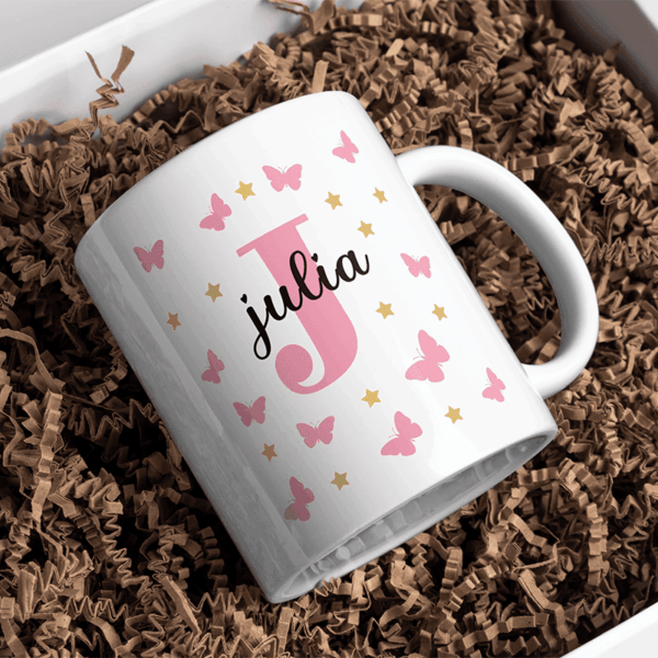 Taza con nombre e inicial